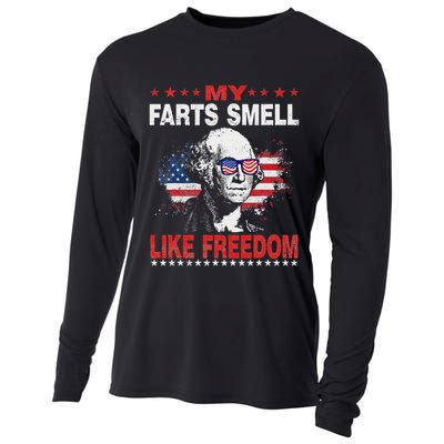 My Farts Smell Like Freedom 4th Of July For Patriotic Of Usa Cooling Performance Long Sleeve Crew