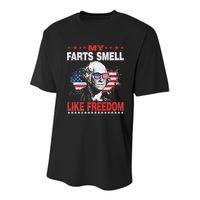 My Farts Smell Like Freedom 4th Of July For Patriotic Of Usa Youth Performance Sprint T-Shirt