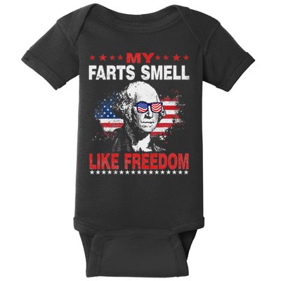 My Farts Smell Like Freedom 4th Of July For Patriotic Of Usa Baby Bodysuit