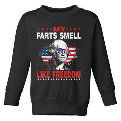 My Farts Smell Like Freedom 4th Of July For Patriotic Of Usa Toddler Sweatshirt