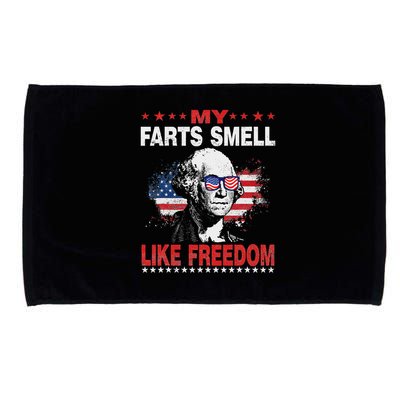 My Farts Smell Like Freedom 4th Of July For Patriotic Of Usa Microfiber Hand Towel