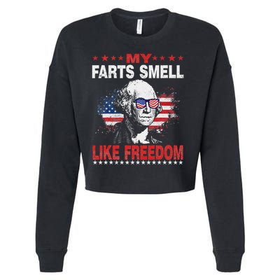 My Farts Smell Like Freedom 4th Of July For Patriotic Of Usa Cropped Pullover Crew