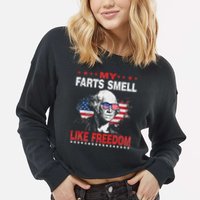 My Farts Smell Like Freedom 4th Of July For Patriotic Of Usa Cropped Pullover Crew