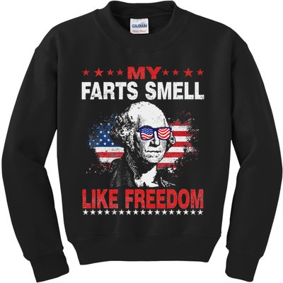 My Farts Smell Like Freedom 4th Of July For Patriotic Of Usa Kids Sweatshirt