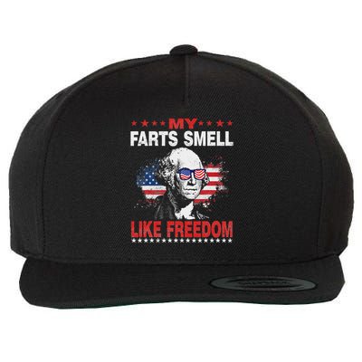My Farts Smell Like Freedom 4th Of July For Patriotic Of Usa Wool Snapback Cap