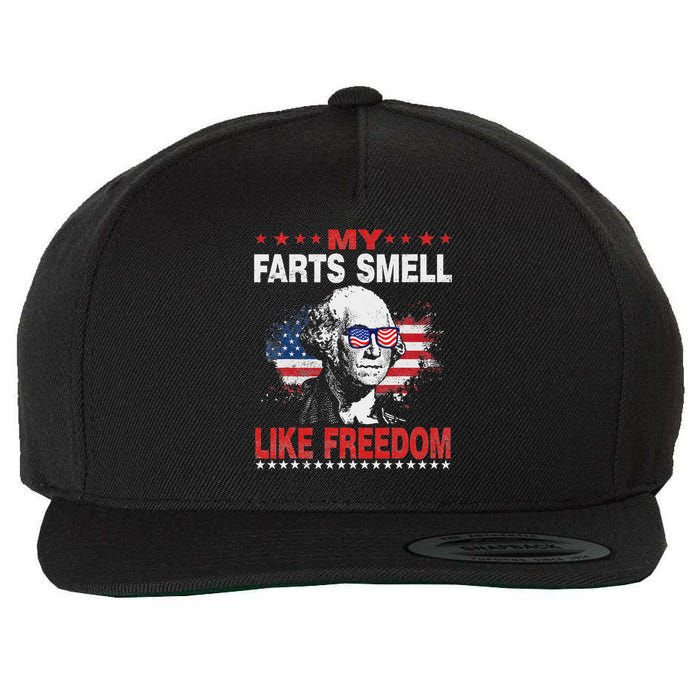 My Farts Smell Like Freedom 4th Of July For Patriotic Of Usa Wool Snapback Cap