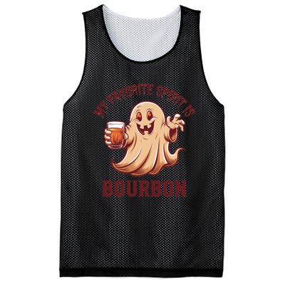 My Favorite Spirit Is Bourbon | Bourbon Lover Gifts Mesh Reversible Basketball Jersey Tank