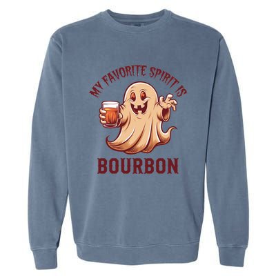 My Favorite Spirit Is Bourbon | Bourbon Lover Gifts Garment-Dyed Sweatshirt