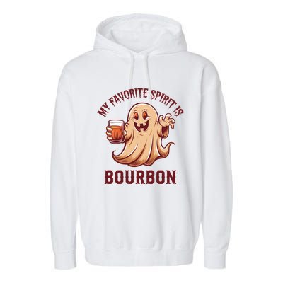 My Favorite Spirit Is Bourbon | Bourbon Lover Gifts Garment-Dyed Fleece Hoodie