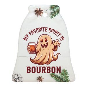 My Favorite Spirit Is Bourbon | Bourbon Lover Gifts Ceramic Bell Ornament