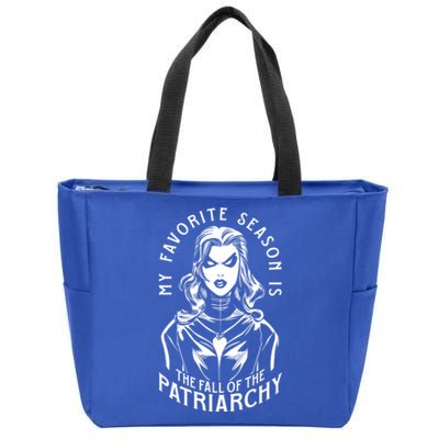 My Favorite Season Is The Fall Of The Patriarchy Goth Witch Gift Zip Tote Bag