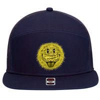 Ma Fur Smiley Pet 7 Panel Mesh Trucker Snapback Hat