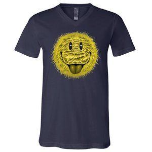 Ma Fur Smiley Pet V-Neck T-Shirt