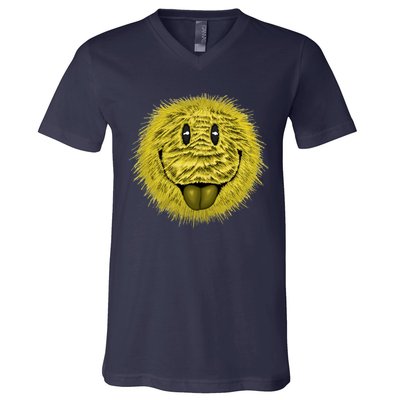 Ma Fur Smiley Pet V-Neck T-Shirt