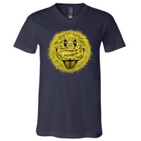 Ma Fur Smiley Pet V-Neck T-Shirt