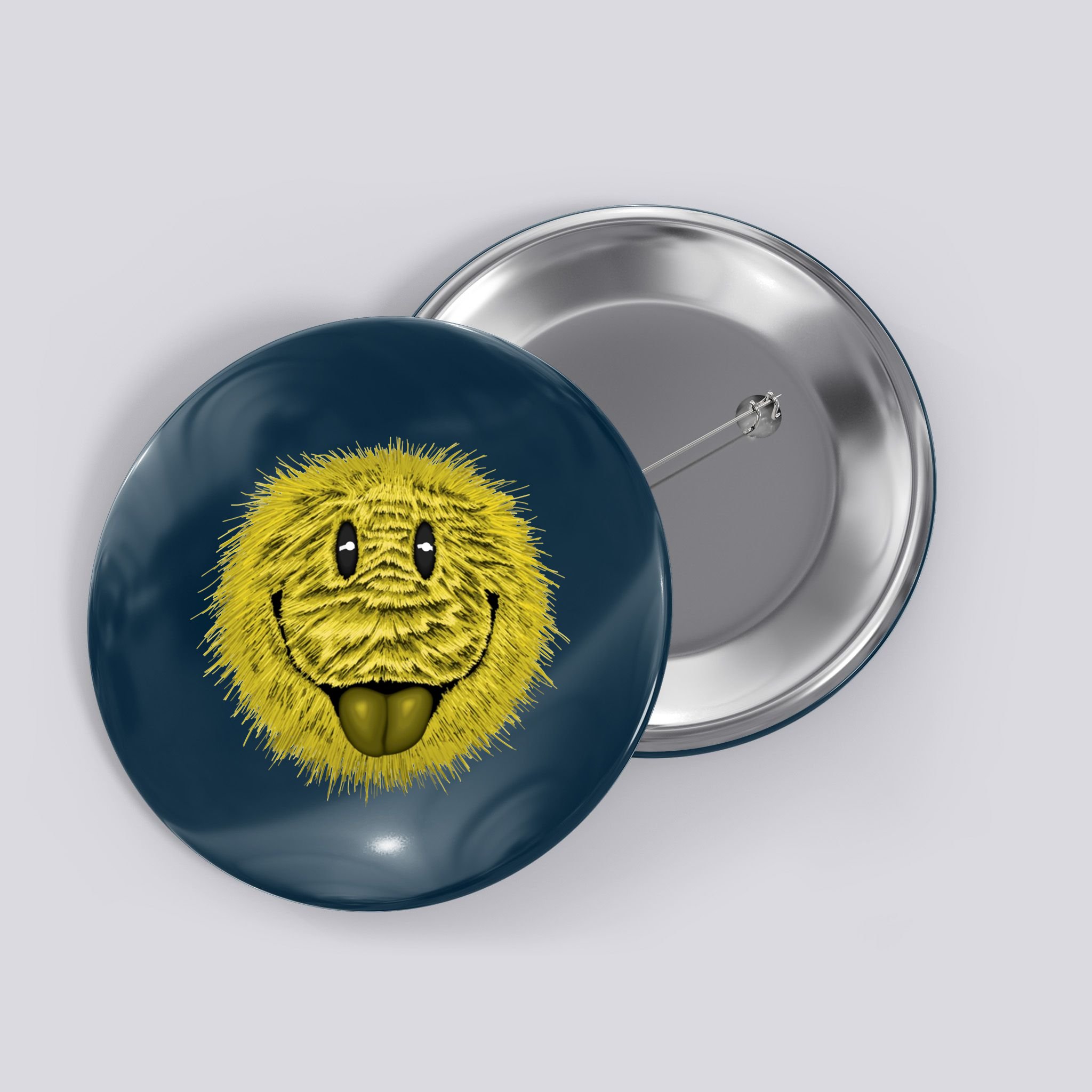 Ma Fur Smiley Pet Button