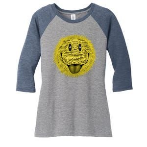 Ma Fur Smiley Pet Women's Tri-Blend 3/4-Sleeve Raglan Shirt