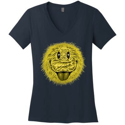 Ma Fur Smiley Pet Women's V-Neck T-Shirt
