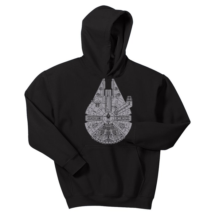 MILLENNIUM FALCON Sketch Kids Hoodie