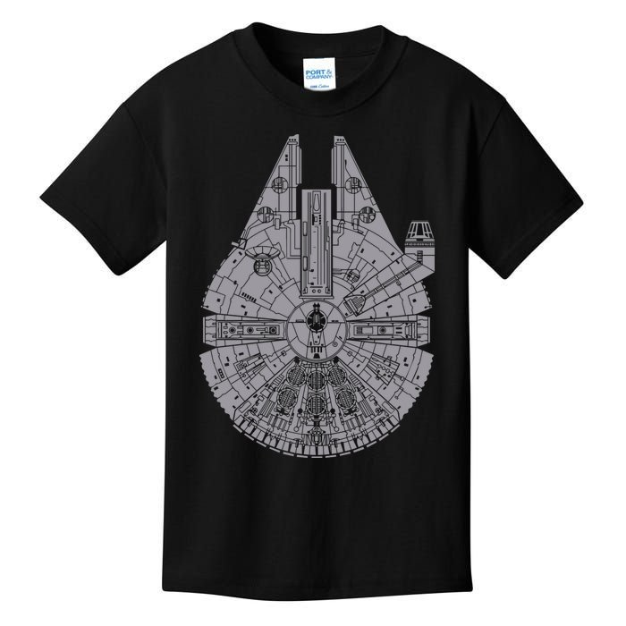 MILLENNIUM FALCON Sketch Kids T-Shirt