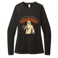 My Favorite Spirit Is Bourbon Funny Ghost Halloween Costume Womens CVC Long Sleeve Shirt