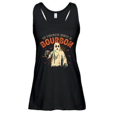 My Favorite Spirit Is Bourbon Funny Ghost Halloween Costume Ladies Essential Flowy Tank