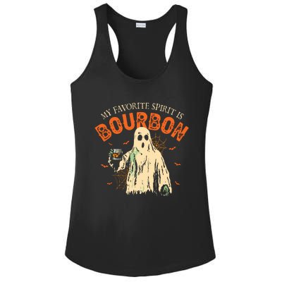 My Favorite Spirit Is Bourbon Funny Ghost Halloween Costume Ladies PosiCharge Competitor Racerback Tank