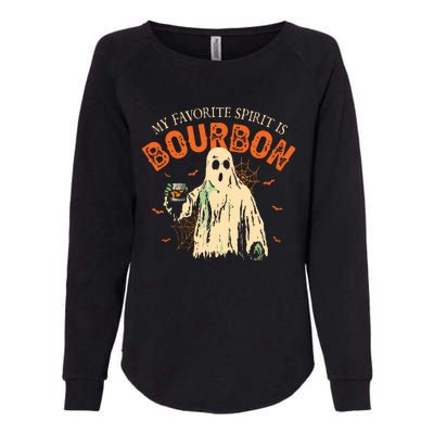 My Favorite Spirit Is Bourbon Funny Ghost Halloween Costume Womens California Wash Sweatshirt