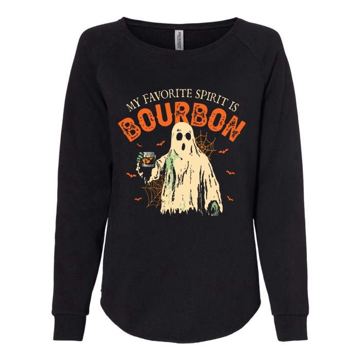 My Favorite Spirit Is Bourbon Funny Ghost Halloween Costume Womens California Wash Sweatshirt