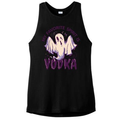 My Favorite Spirit Is Vodka Ladies PosiCharge Tri-Blend Wicking Tank