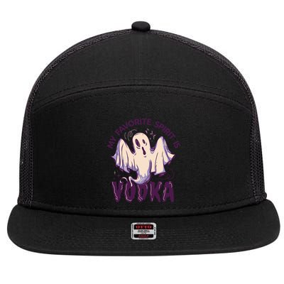 My Favorite Spirit Is Vodka 7 Panel Mesh Trucker Snapback Hat
