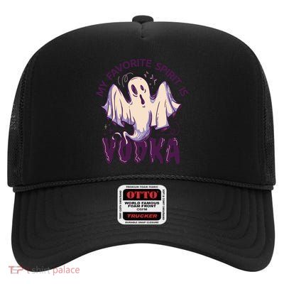 My Favorite Spirit Is Vodka High Crown Mesh Back Trucker Hat