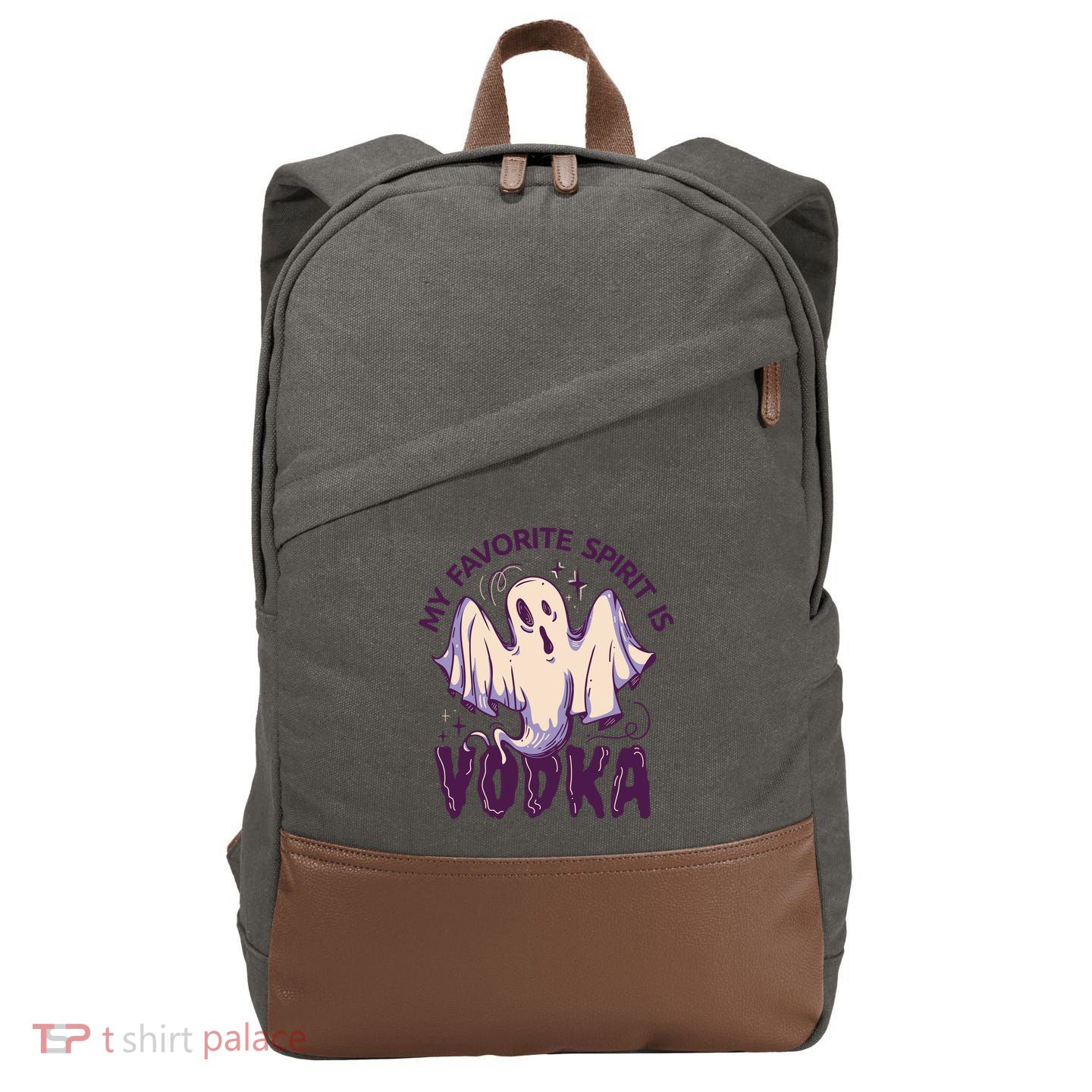 My Favorite Spirit Is Vodka Cotton Canvas Backpack