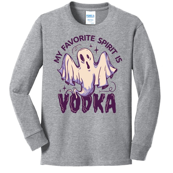 My Favorite Spirit Is Vodka Kids Long Sleeve Shirt