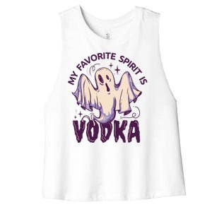 My Favorite Spirit Is Vodka Women's Racerback Cropped Tank