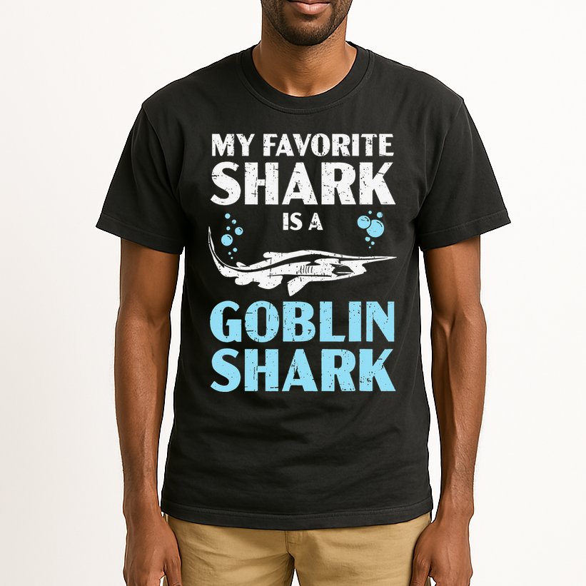 My Favorite Shark Is A Goblin Shark Animal Lover Tall T-Shirt