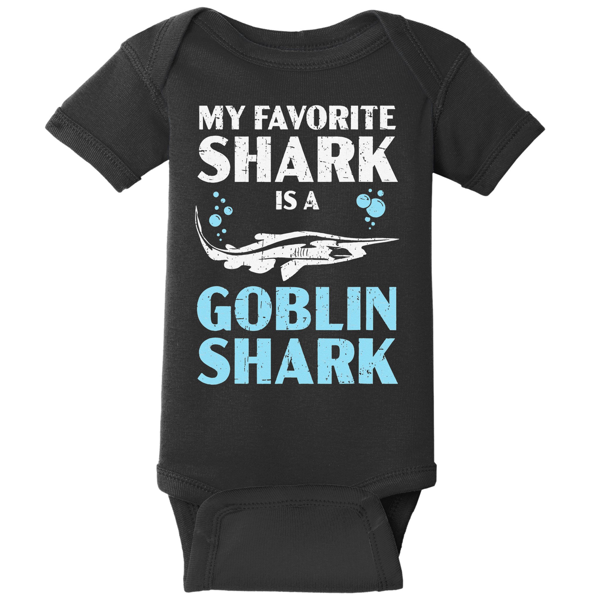 My Favorite Shark Is A Goblin Shark Animal Lover Baby Bodysuit