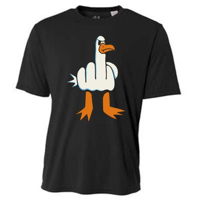 Middle Finger Seagull Cooling Performance Crew T-Shirt