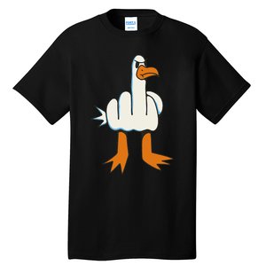 Middle Finger Seagull Tall T-Shirt