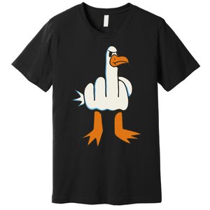 Middle Finger Seagull Premium T-Shirt