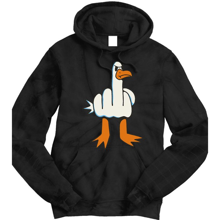 Middle Finger Seagull Tie Dye Hoodie