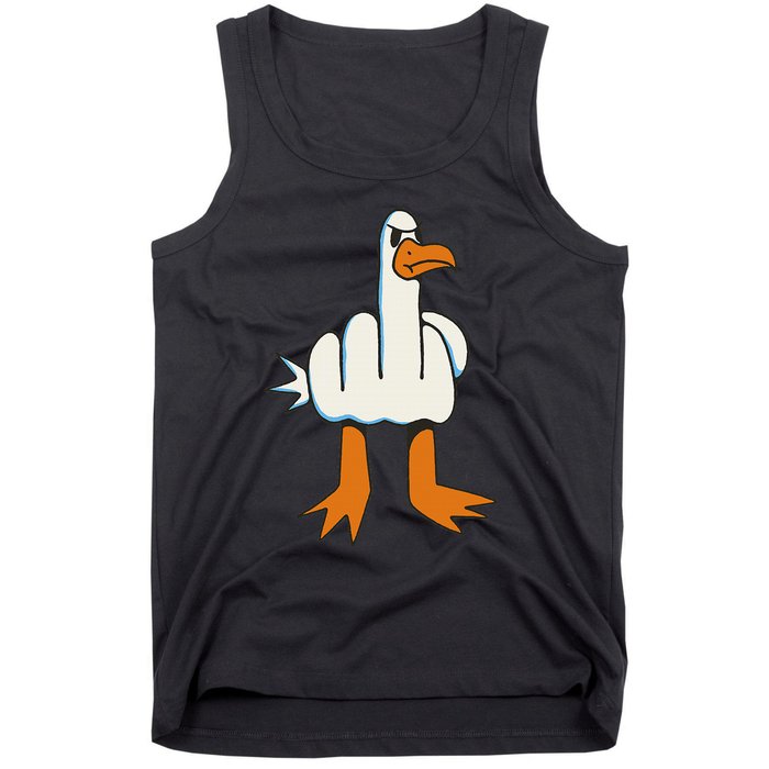 Middle Finger Seagull Tank Top