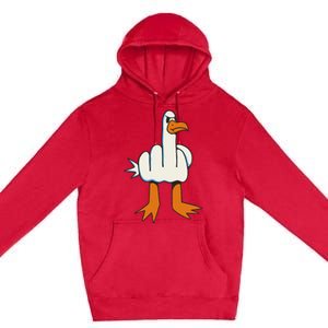 Middle Finger Seagull Premium Pullover Hoodie