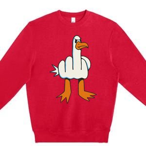 Middle Finger Seagull Premium Crewneck Sweatshirt