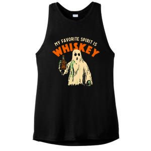 My Favorite Spirit Is Whiskey Ladies PosiCharge Tri-Blend Wicking Tank