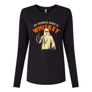 My Favorite Spirit Is Whiskey Womens Cotton Relaxed Long Sleeve T-Shirt