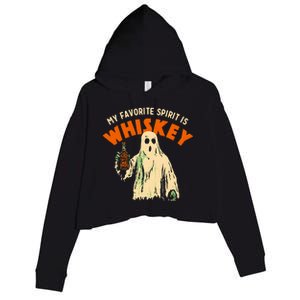 My Favorite Spirit Is Whiskey Crop Fleece Hoodie