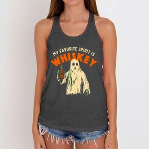 My Favorite Spirit Is Whiskey Women's Knotted Racerback Tank