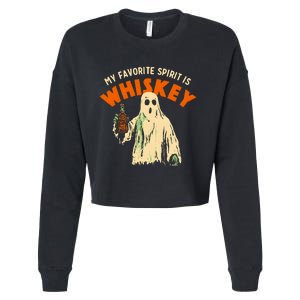 My Favorite Spirit Is Whiskey Cropped Pullover Crew