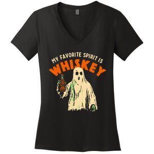 My Favorite Spirit Is Whiskey Women's V-Neck T-Shirt